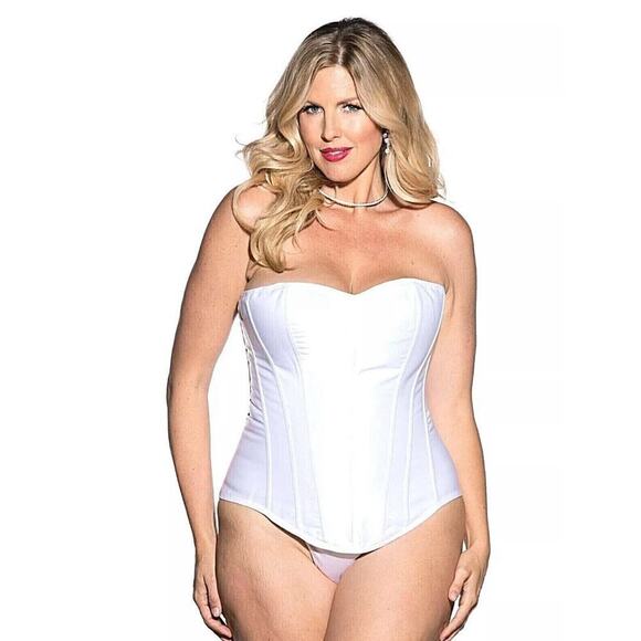 🦋B2G1🦋SHIRLEY OF HOLLYWOOD Heavy Satin Princess Line BRIDAL Lingerie Corset - Picture 3 of 6